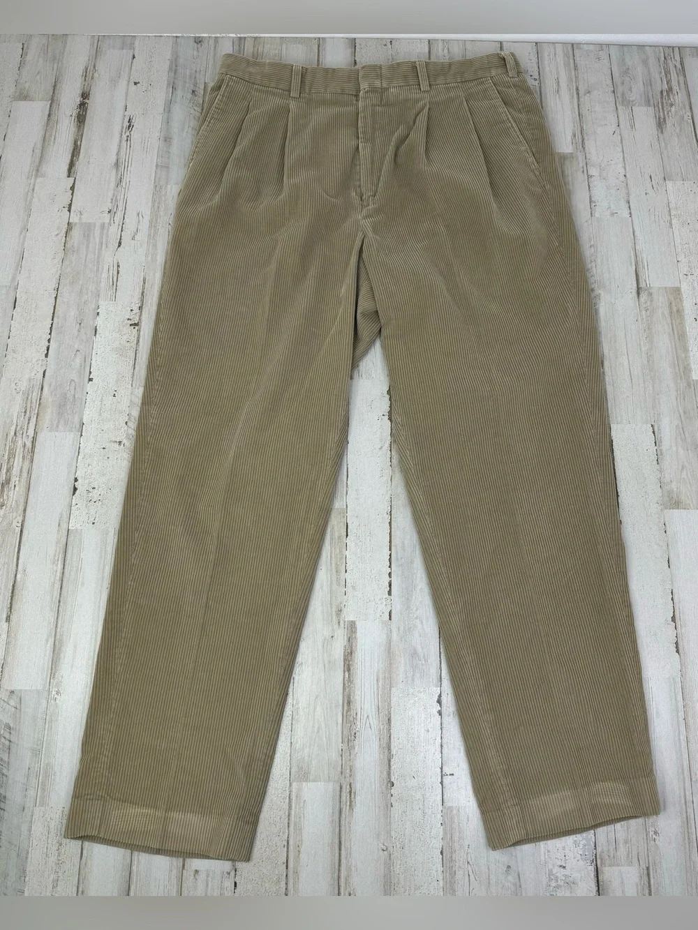 Vintage Eddie Bauer Corduroy Pants Mens 38x30 Tan Straight Leg